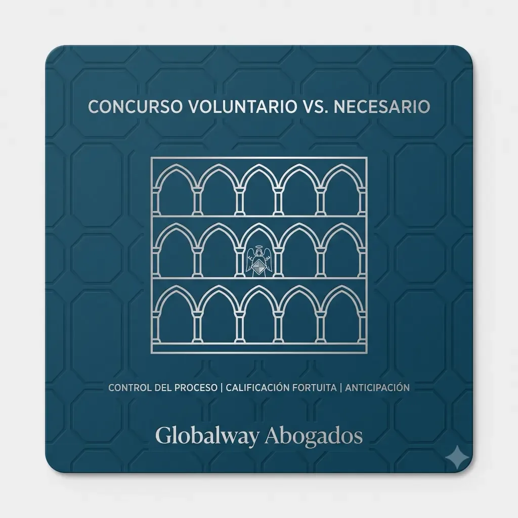 Icono plateado de la Avenida Tibidabo, tarjeta sobre qué es el concurso de acreedores de Globalway Abogados