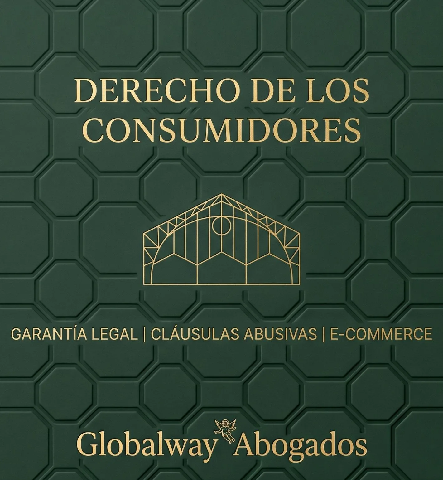 Icono dorado del mercado de La Boquería, tarjeta de derecho de los consumidores de Globalway Abogados en Barcelona