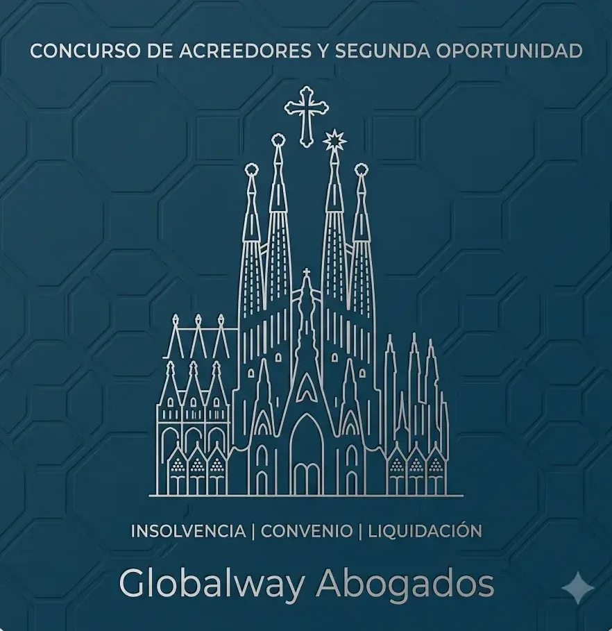 Icono plateado del Temple del Sagrat Cor en el Tibidabo, tarjeta sobre concurso voluntario frente a necesario de Globalway Abogados