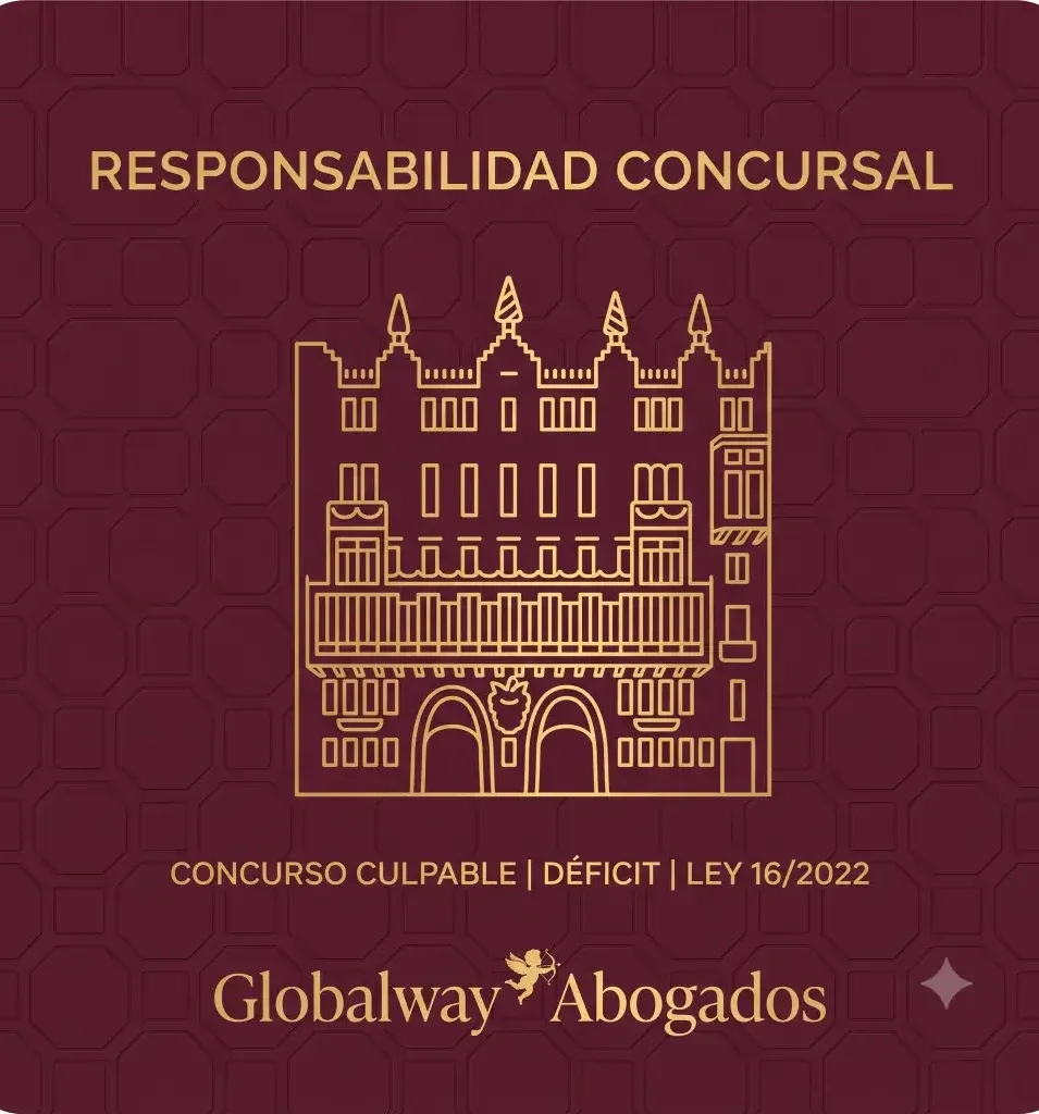 Icono dorado de la Estació de França, tarjeta de responsabilidad concursal de Globalway Abogados