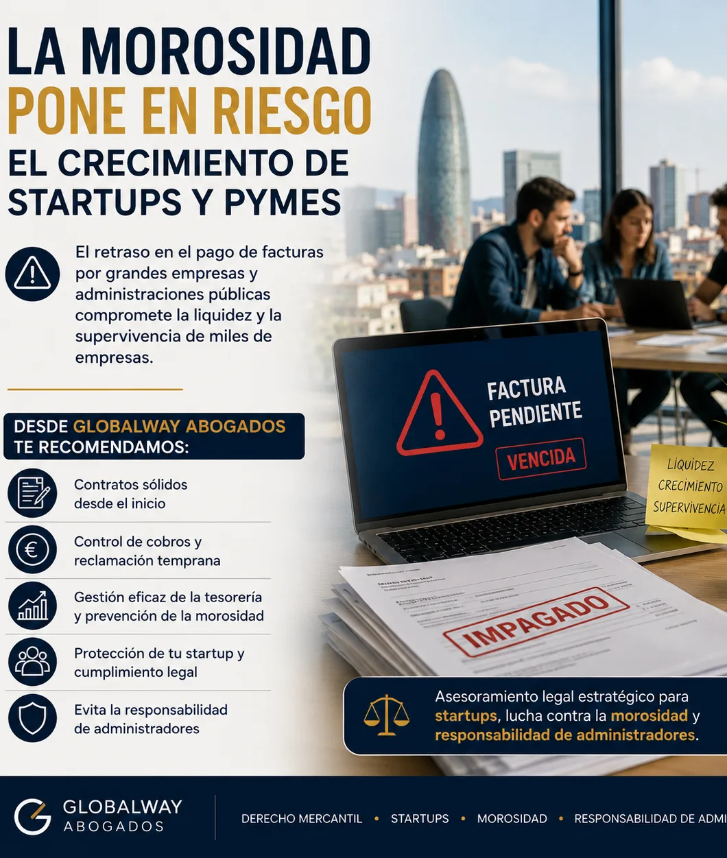 La morosidad amenaza a startups y pymes