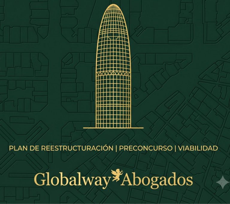 Icono dorado de la Torre Agbar, tarjeta de reestructuración empresarial de Globalway Abogados en Barcelona