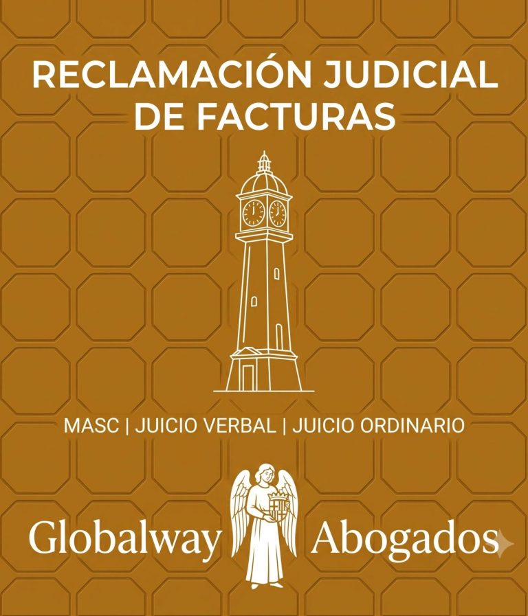 abogado reclamación pago factura Abogado Barcelona Icono dorado de la Torre de Collserola, tarjeta de reclamación judicial de facturas de Globalway Abogados