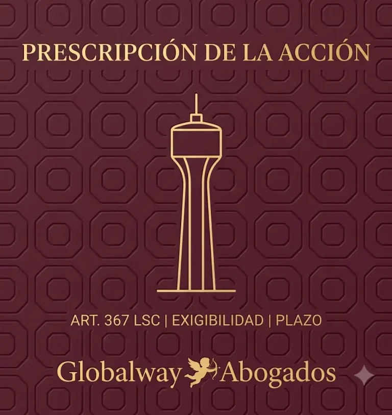 ¿Eres acreedor y la sociedad no puede pagar? Icono dorado del MNAC, tarjeta de prescripción de acciones contra administradores de Globalway Abogados