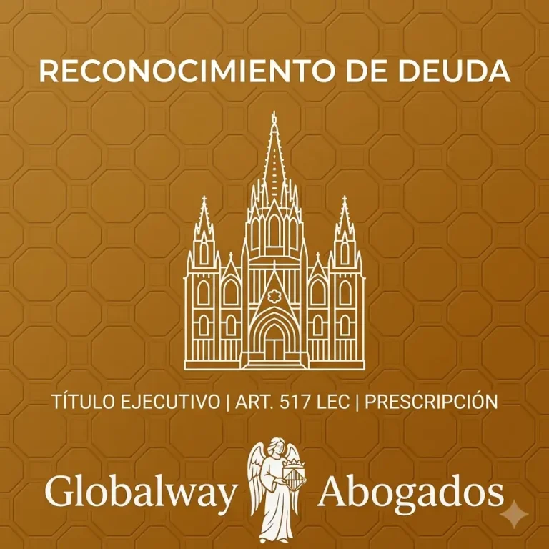 Reconocimiento de deuda, cobrar facturas Barcelona Icono dorado del Museu Picasso, tarjeta de reconocimiento de deuda de Globalway Abogados en Barcelona
