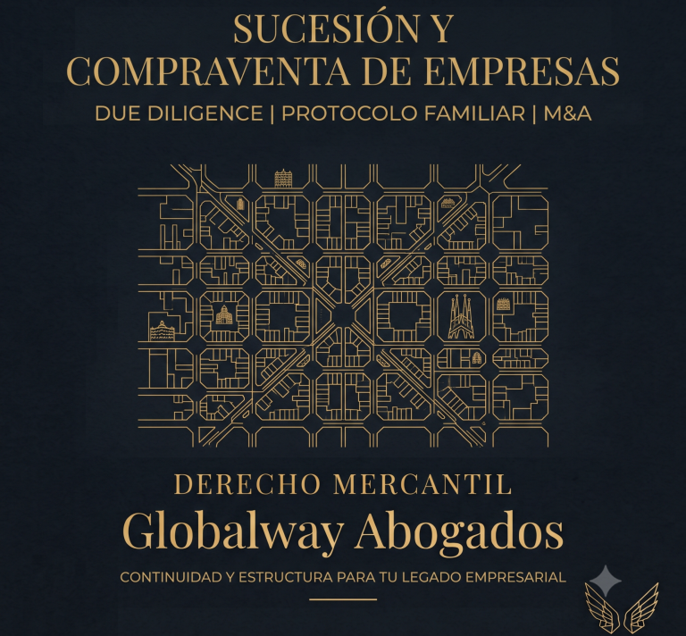 Sucesión y compraventa de empresas Ilustración del ensanche de Barcelona y sobre el mismo Sucesión y compraventa de empresas