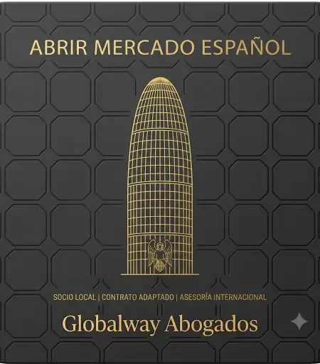 Abrir mercado en España con contrato de Agencia y distribución Icono dorado de la Torre Glòries, tarjeta sobre contratos para abrir mercado español de Globalway Abogados