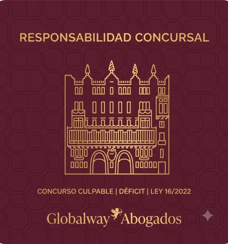 Responsabilidad Concurso acreedores Icono dorado de la Estació de França, tarjeta de responsabilidad concursal de Globalway Abogados